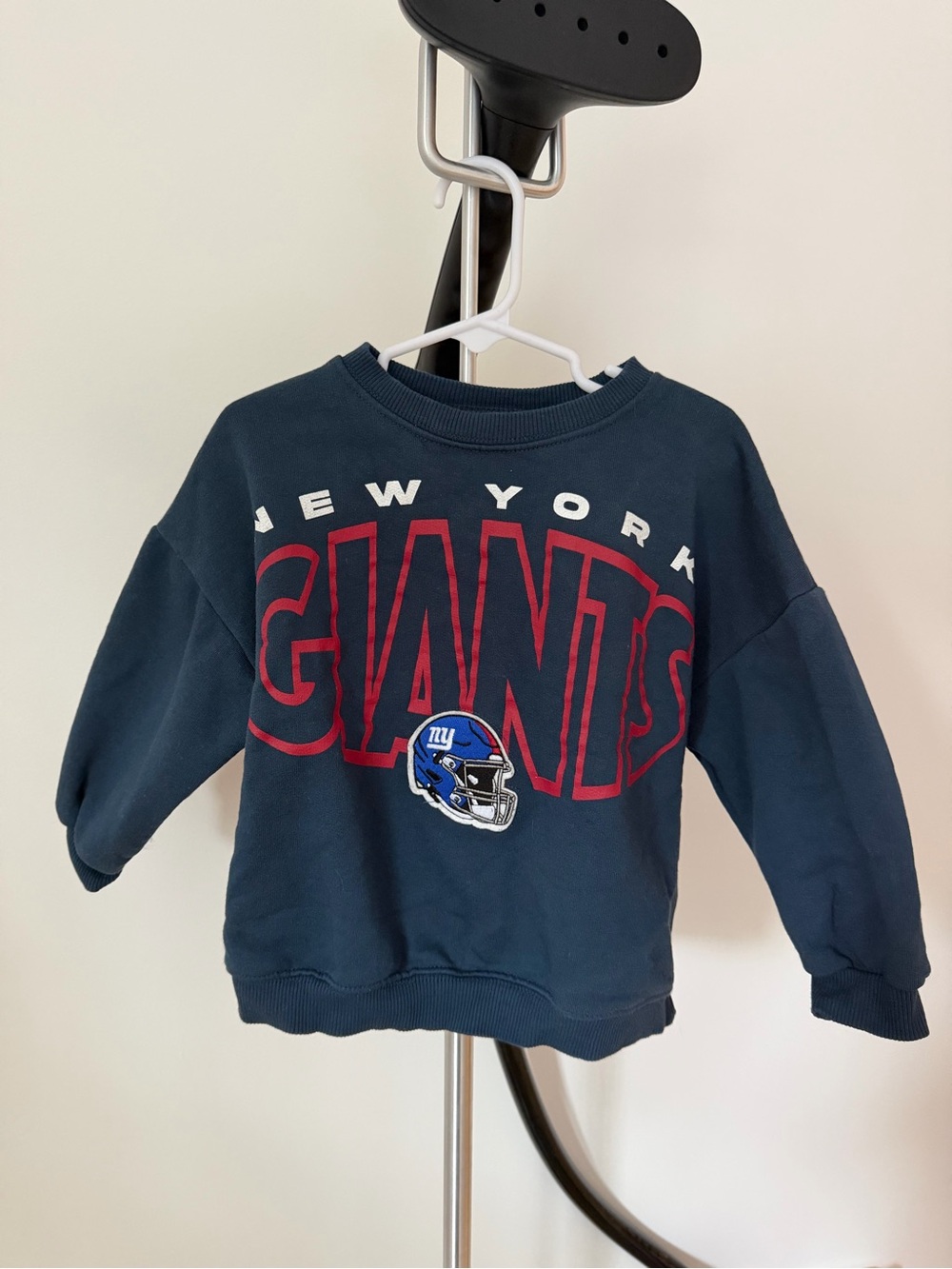 Zara Navy and Red Kids Sweatshirt with Graphic Logo